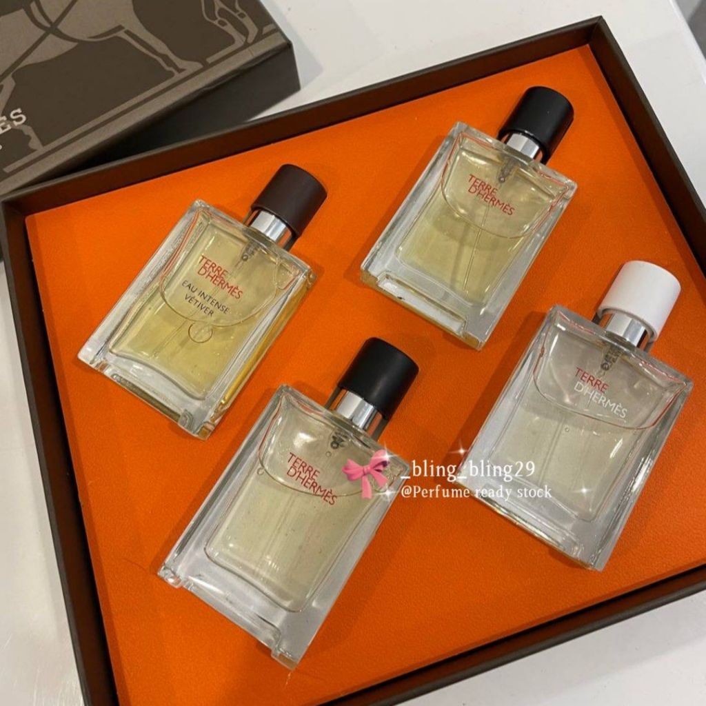 🟢🟡🔴Original (✅Harga Borong) D’HREMES MEN 4IN1 GIFT SET 4X12.5ML PERFUME