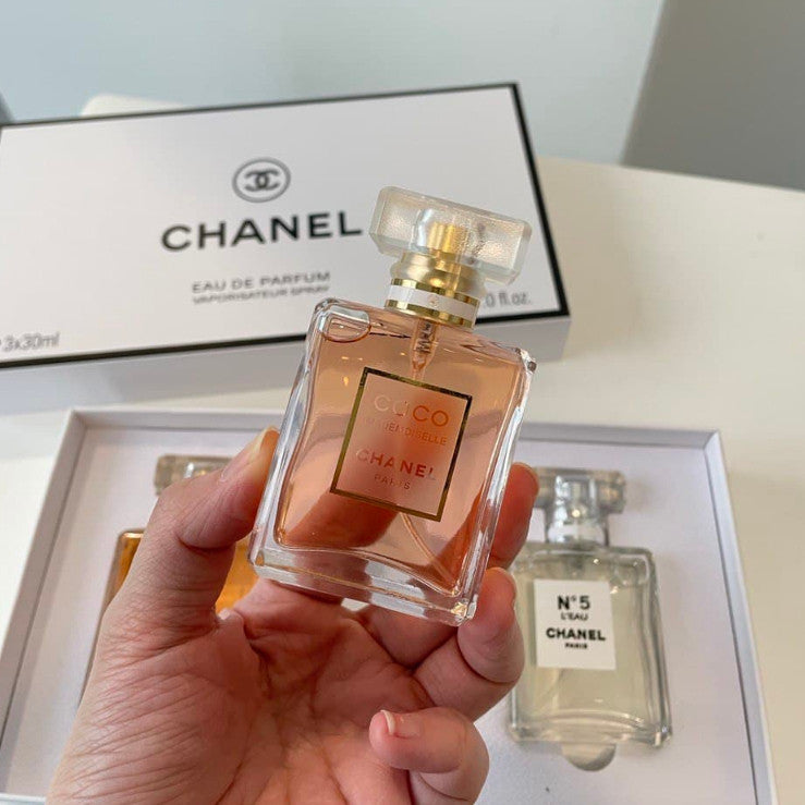 🟢🟡🔴Original (✅Harga Borong) 3in1 Coco Mademoiselle Eau De Parfum 3x30ml For Her Spray Perfume Gift Set