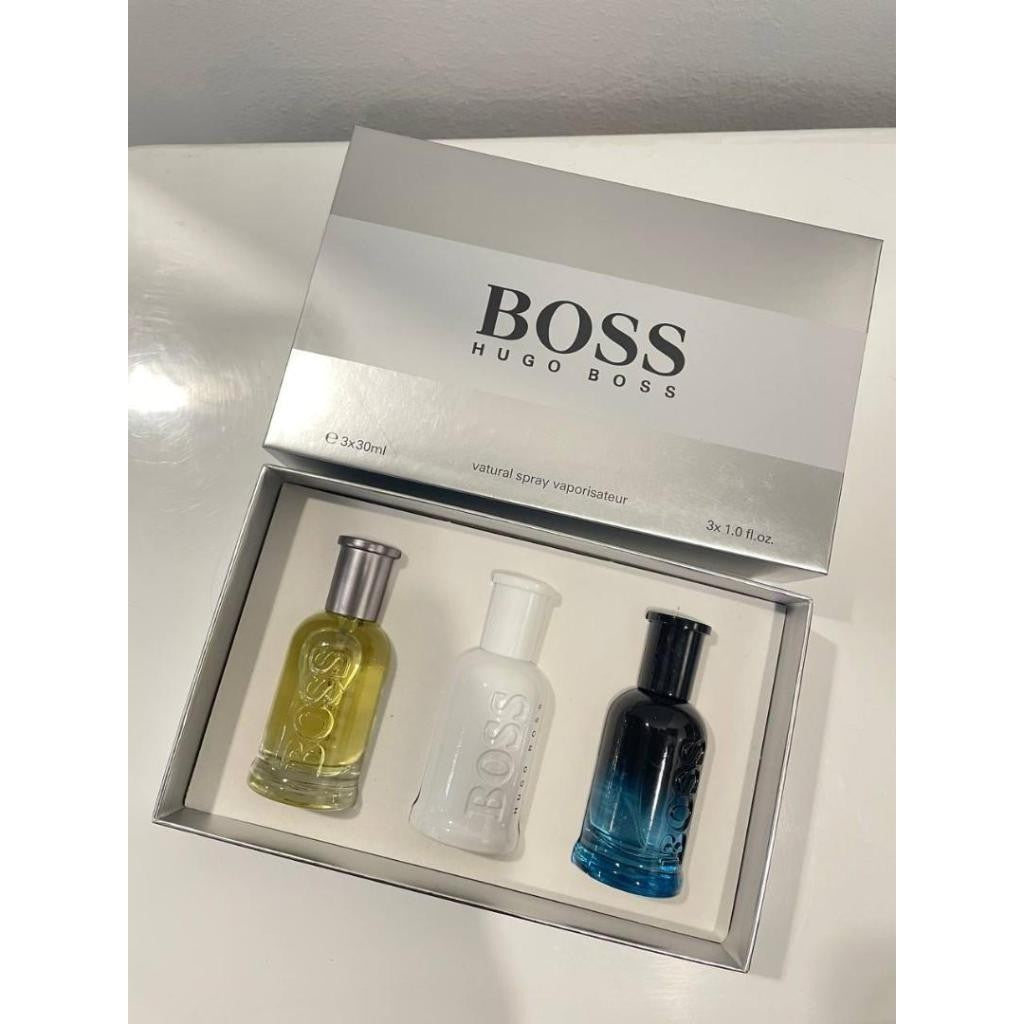 🟢🟡🔴Original (✅Harga Borong) Hugo Bos Bottled Collection 3in1 Men Gift Set 3x30ml Perfume Spray