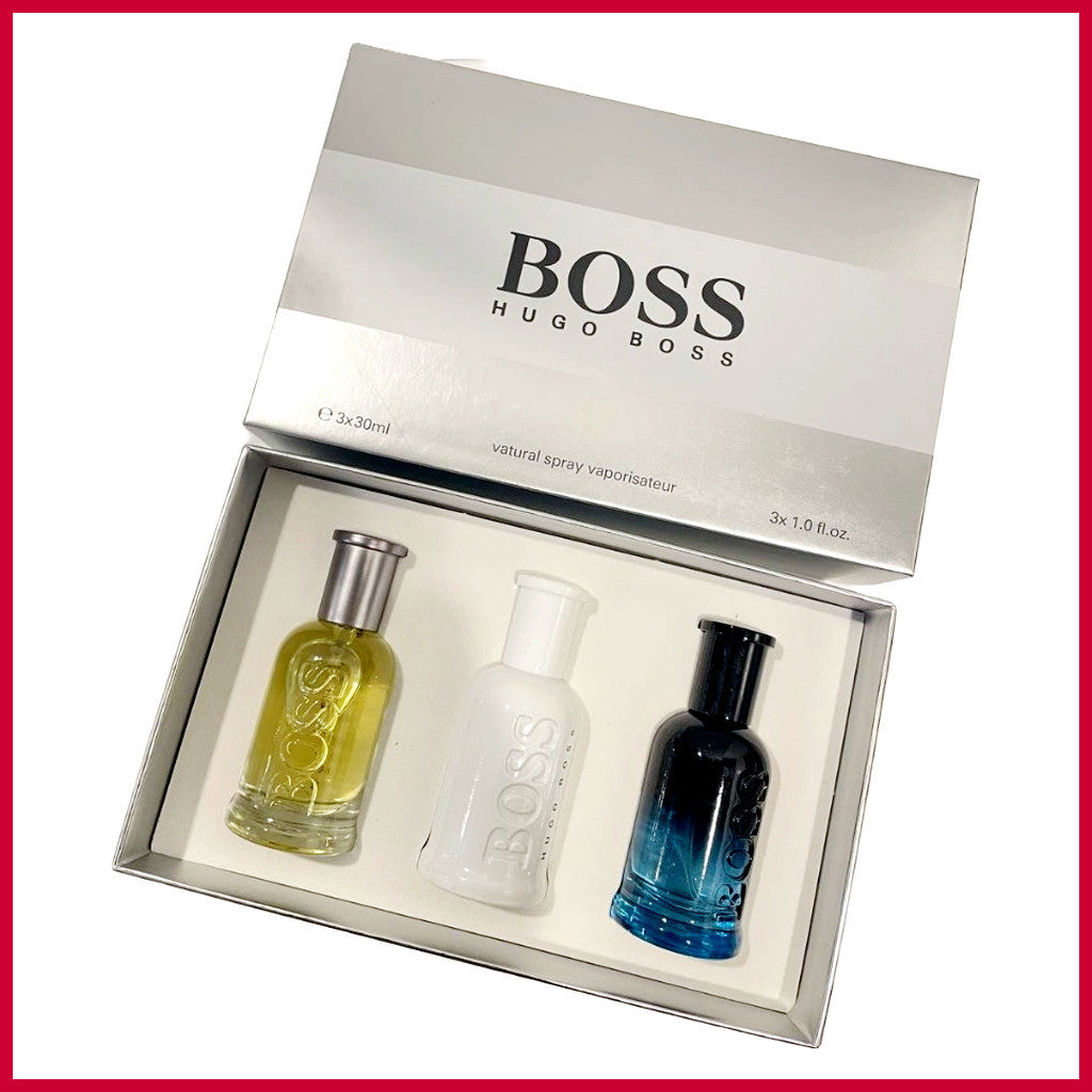 🟢🟡🔴Original (✅Harga Borong) Hugo Bos Bottled Collection 3in1 Men Gift Set 3x30ml Perfume Spray