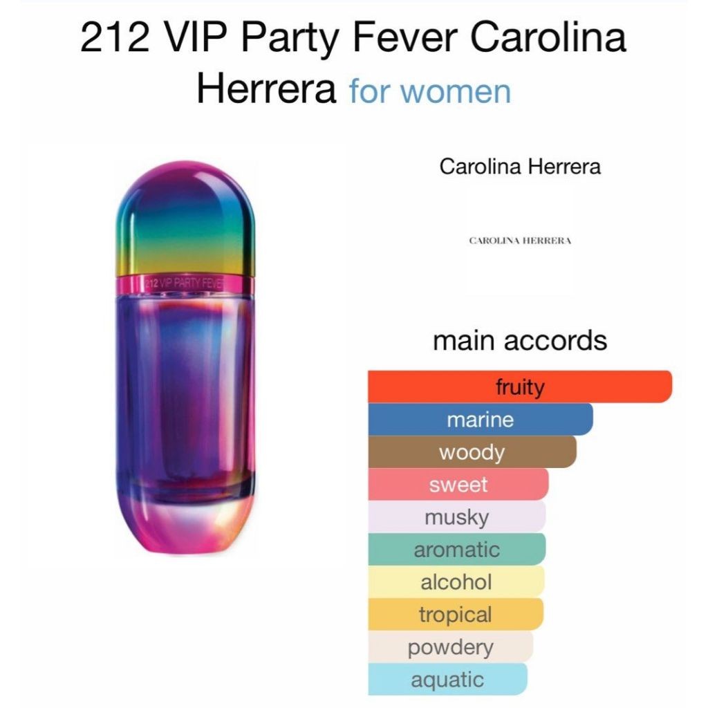🟢🟡🔴Original (✅Harga Borong) 212 VIP Party Fever EDT 80ml for Women