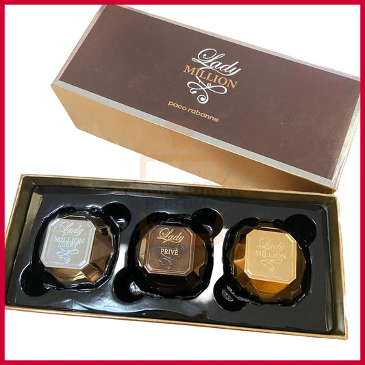 🟢🟡🔴Original (✅Harga Borong) Lady Million 3 in 1 30 ml Perfume Gift Set for women