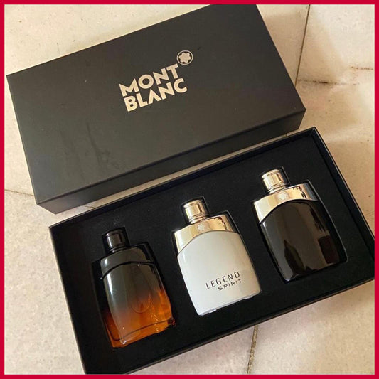 🟢🟡🔴Original (✅Harga Borong) Mont blanc legend Perfumes 3in1 gift set For Men 3x30ml
