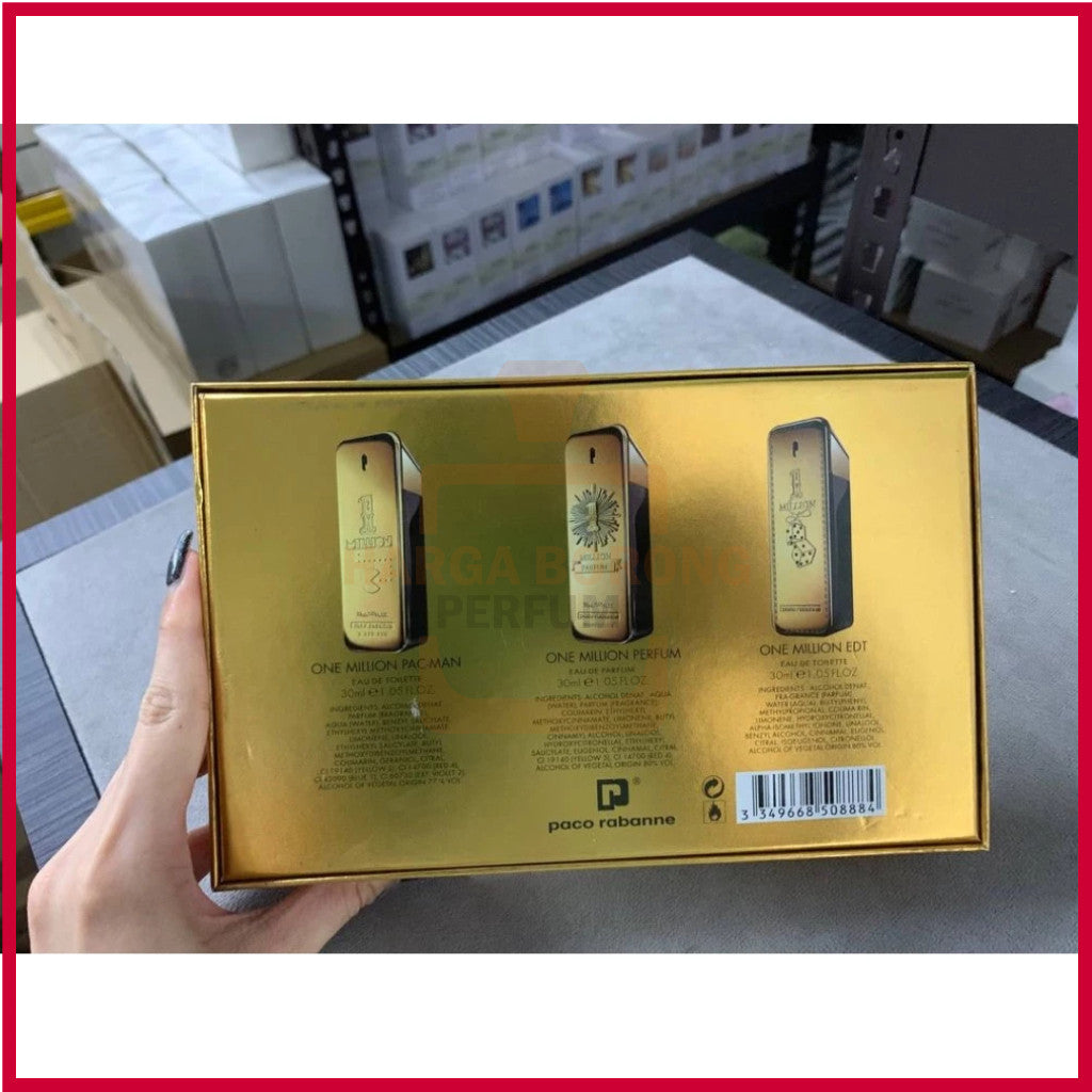 🟢🟡🔴Original (✅Harga Borong) PR 1 Million Prive Eau De Parfum EDP Men Gift Set 3in1 (3x30ml)