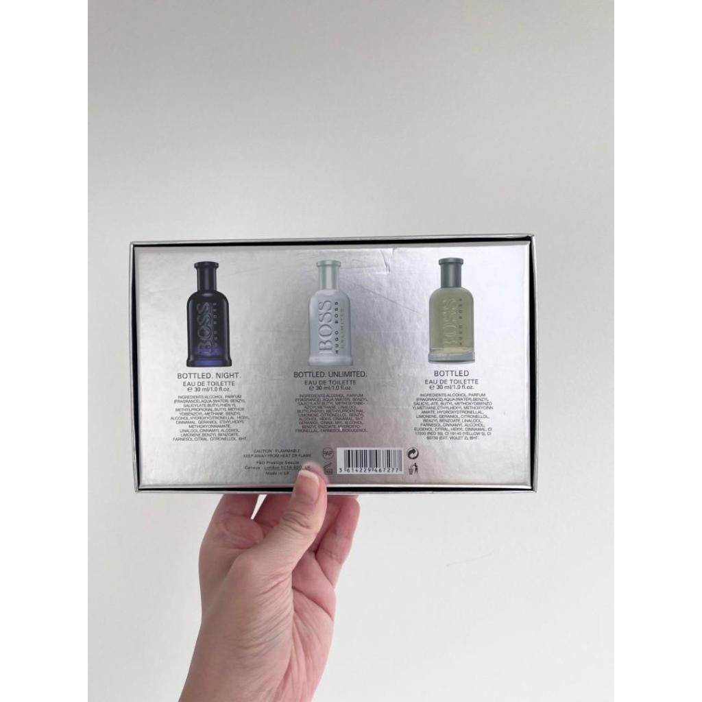 🟢🟡🔴Original (✅Harga Borong) Hugo Bos Bottled Collection 3in1 Men Gift Set 3x30ml Perfume Spray