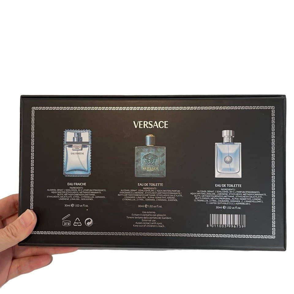 🟢🟡🔴Original (✅Harga Borong) Versace Eros 4in1 Gift Set 4x30ml White Box