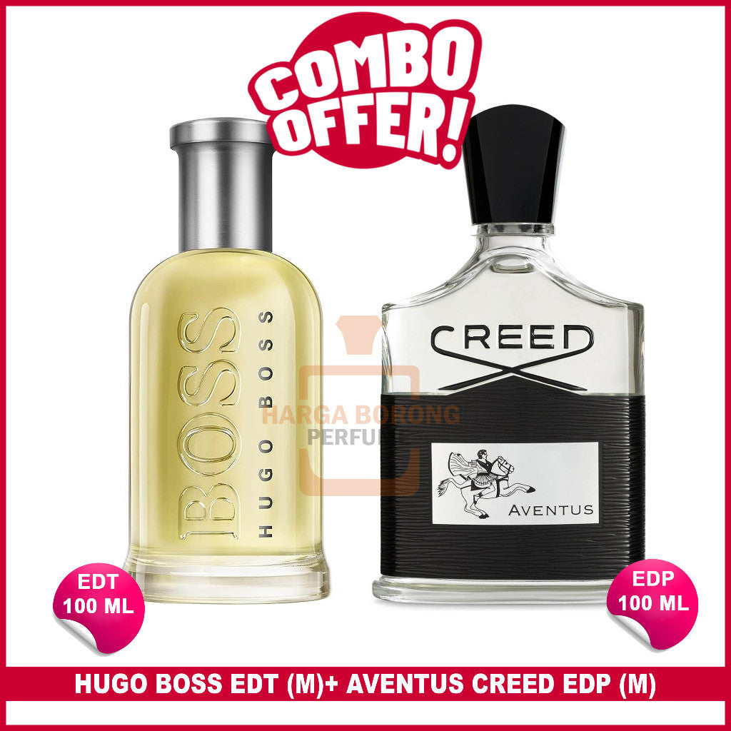 2Pcs🔴Combo Offer🔴Boss Bottled Hugo Boss for men 100 ml + Aventus 100 ml Perfume for Men