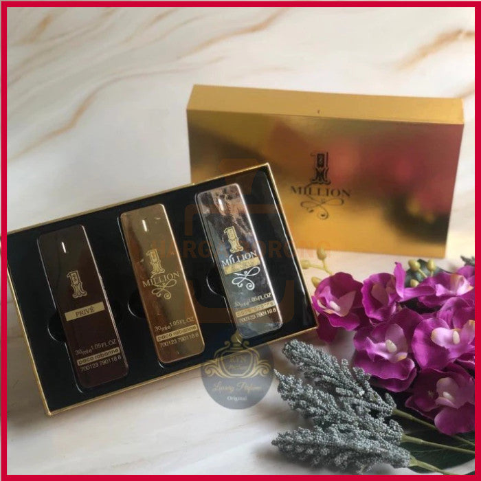 🟢🟡🔴Original (✅Harga Borong) PR 1 Million Prive Eau De Parfum EDP Men Gift Set 3in1 (3x30ml)
