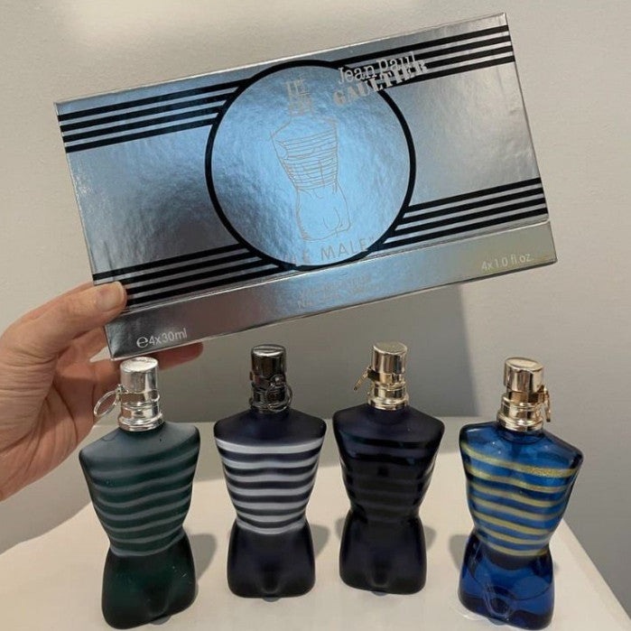 🟢🟡🔴Original (✅Harga Borong) Best of Jean Paul Gaultier 4in1 Le Male 4x30ml Spray ( Perfume Gift Set ) For Men