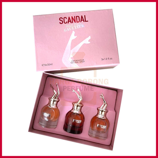 🟢🟡🔴Original (✅Harga Borong) Jpg Scandal Eau De Parfum 3in1 Perfume Gift Set 3x30ml Spray