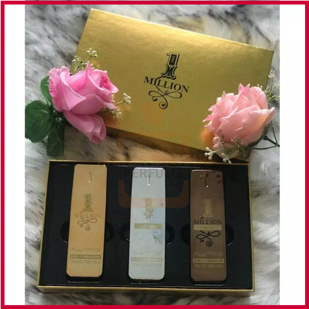 🟢🟡🔴Original (✅Harga Borong) PR 1 Million Prive Eau De Parfum EDP Men Gift Set 3in1 (3x30ml)