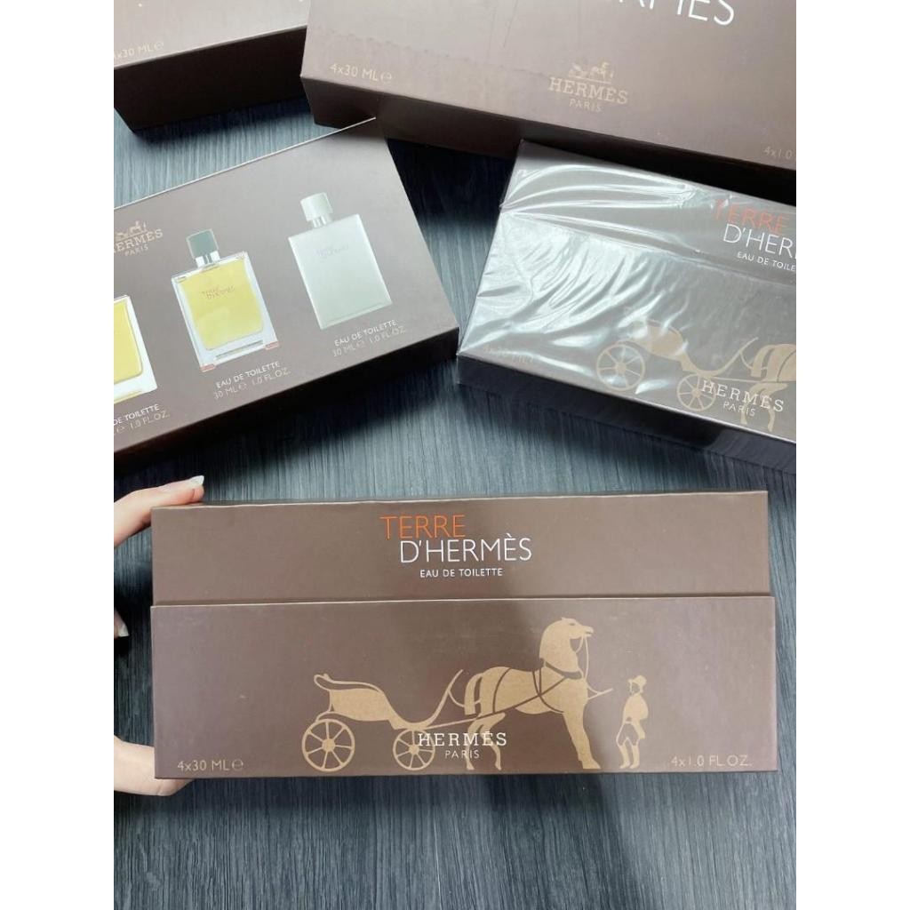 🟢🟡🔴Original (✅Harga Borong) D’HREMES MEN 4IN1 GIFT SET 4X12.5ML PERFUME