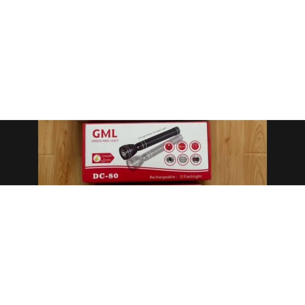 JML Japan Max Light  Rechargeable Aluminum Tourch Light DC-70 DC-80 DC-90 DC-100