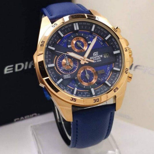 Casio Edifice EFR-556 Chronograph Leather Watch For Men
