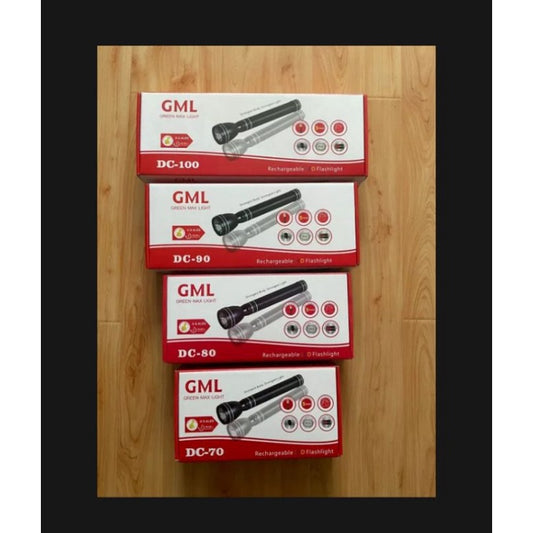 JML Japan Max Light  Rechargeable Aluminum Tourch Light DC-70 DC-80 DC-90 DC-100