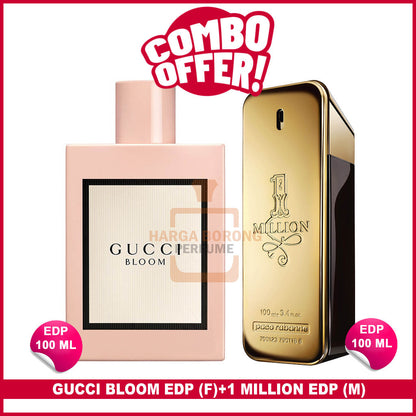 1 Million EDT 100 ml (M) + Gucci Bloom EDP 100 ml (F)