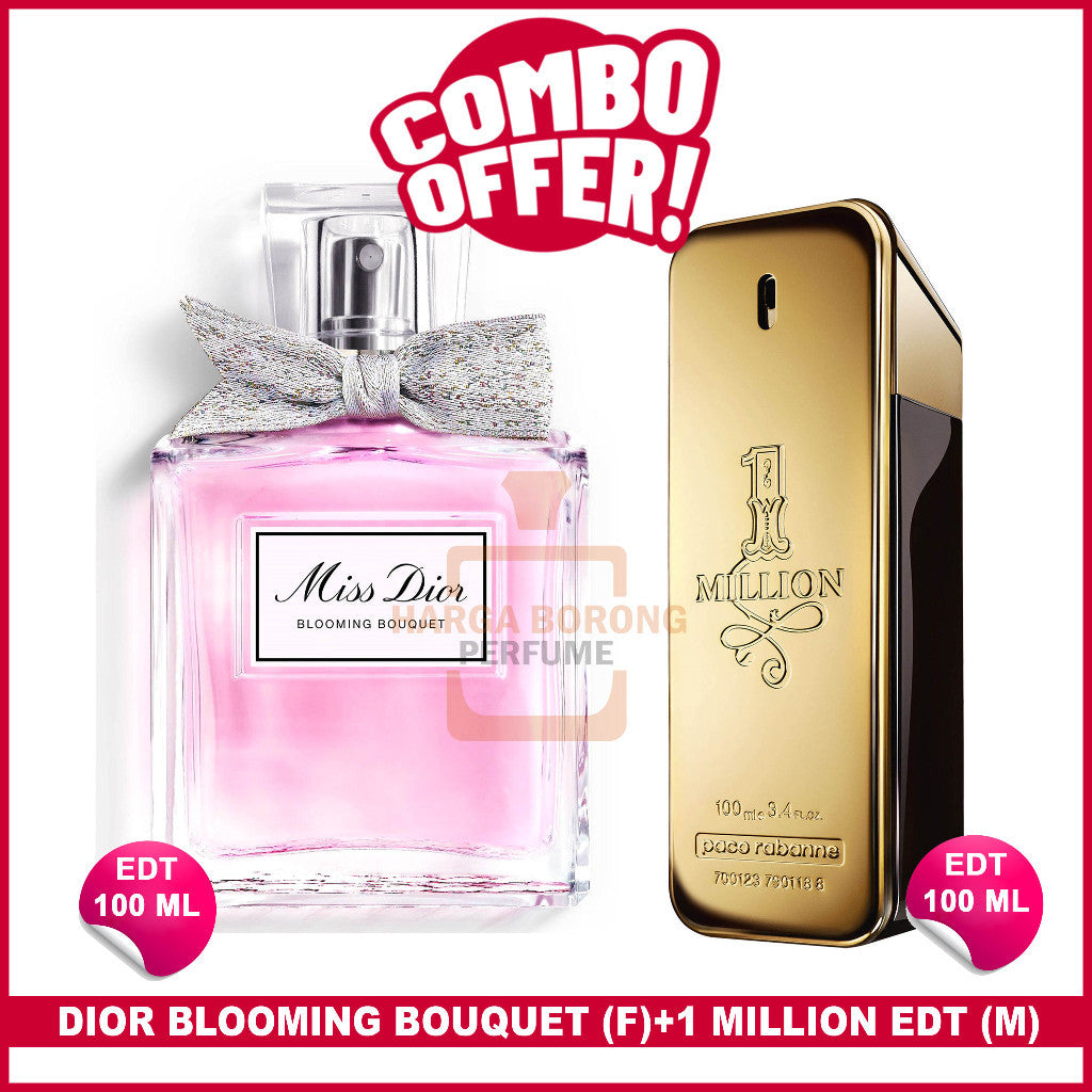 2Pcs🔴Combo Offer🔴  blooming bouquet EDT 100 ml (F) + 1 million EDT 100ml (M)