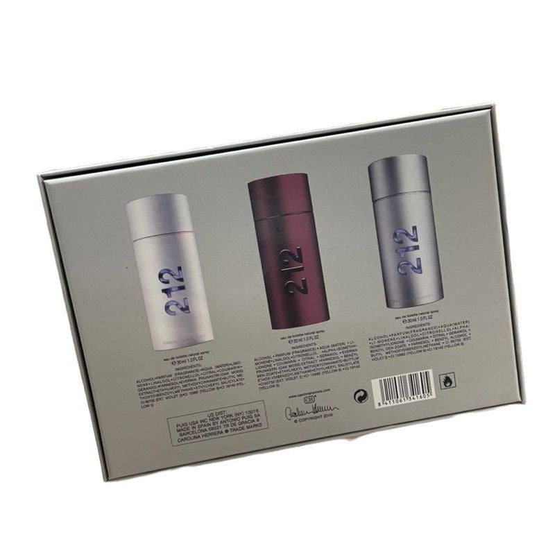 🟢🟡🔴Original (✅Harga Borong) Best Of Carliena Herera 212 Men EDT 3x30ml (Perfume Gift Set ) For Him