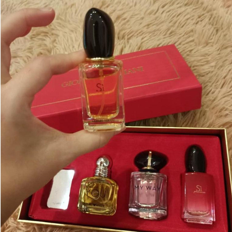 🟢🟡🔴Original (✅Harga Borong) S Perfume Red Box Gift Set 4in1 For Women 4x25ml Spray