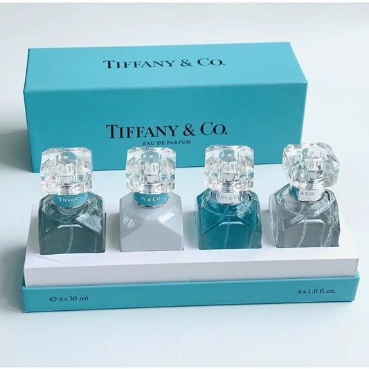 🟢🟡🔴Original (✅Harga Borong) TlFFANY&CO 4IN1 Mini Perfumes 4x30ML WITH SPRAYER SET Women & men [ Perfume Gift Set ]
