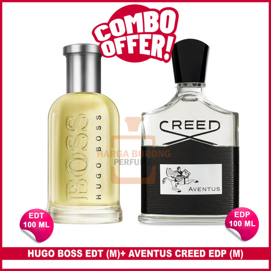 2Pcs🔴Combo Offer🔴Boss Bottled Hugo Boss for men 100 ml + Aventus 100 ml Perfume for Men