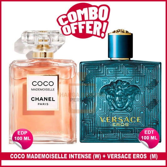 2Pcs🔴Combo Offer🔴 coco mademoiselle intense 100 ml + Eros EDT/EDP 100 ml For Men