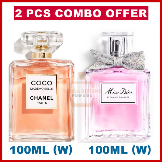 2Pcs🔴Combo Offer🔴 Coco Mademoiselle Intense + Blooming Bouquet 2023 EDT 100ml (W)