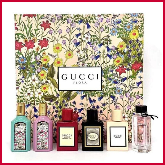 🟢🟡🔴Original (✅Harga Borong) Gcuci Pink Parfum Gift Set 6in1 For Women [6X5ML] With Paper bag