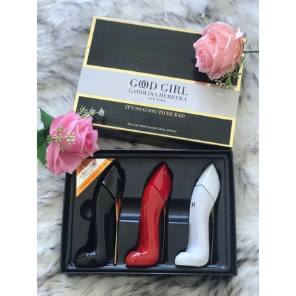 🟢🟡🔴Original (✅Harga Borong) CH Good Girl 3 in 1 Pink box 25 ml Fragrance For Women