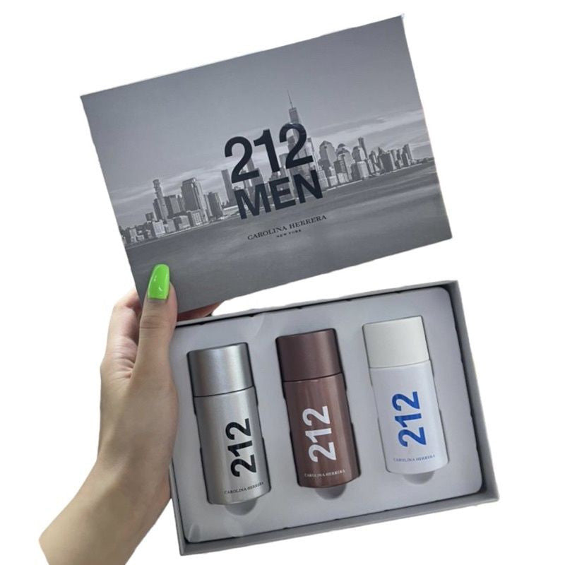 🟢🟡🔴Original (✅Harga Borong) Best Of Carliena Herera 212 Men EDT 3x30ml (Perfume Gift Set ) For Him