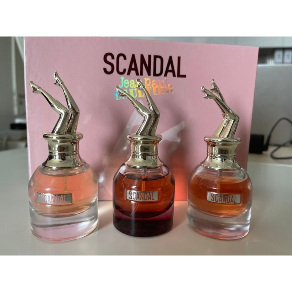 🟢🟡🔴Original (✅Harga Borong) Jpg Scandal Eau De Parfum 3in1 Perfume Gift Set 3x30ml Spray